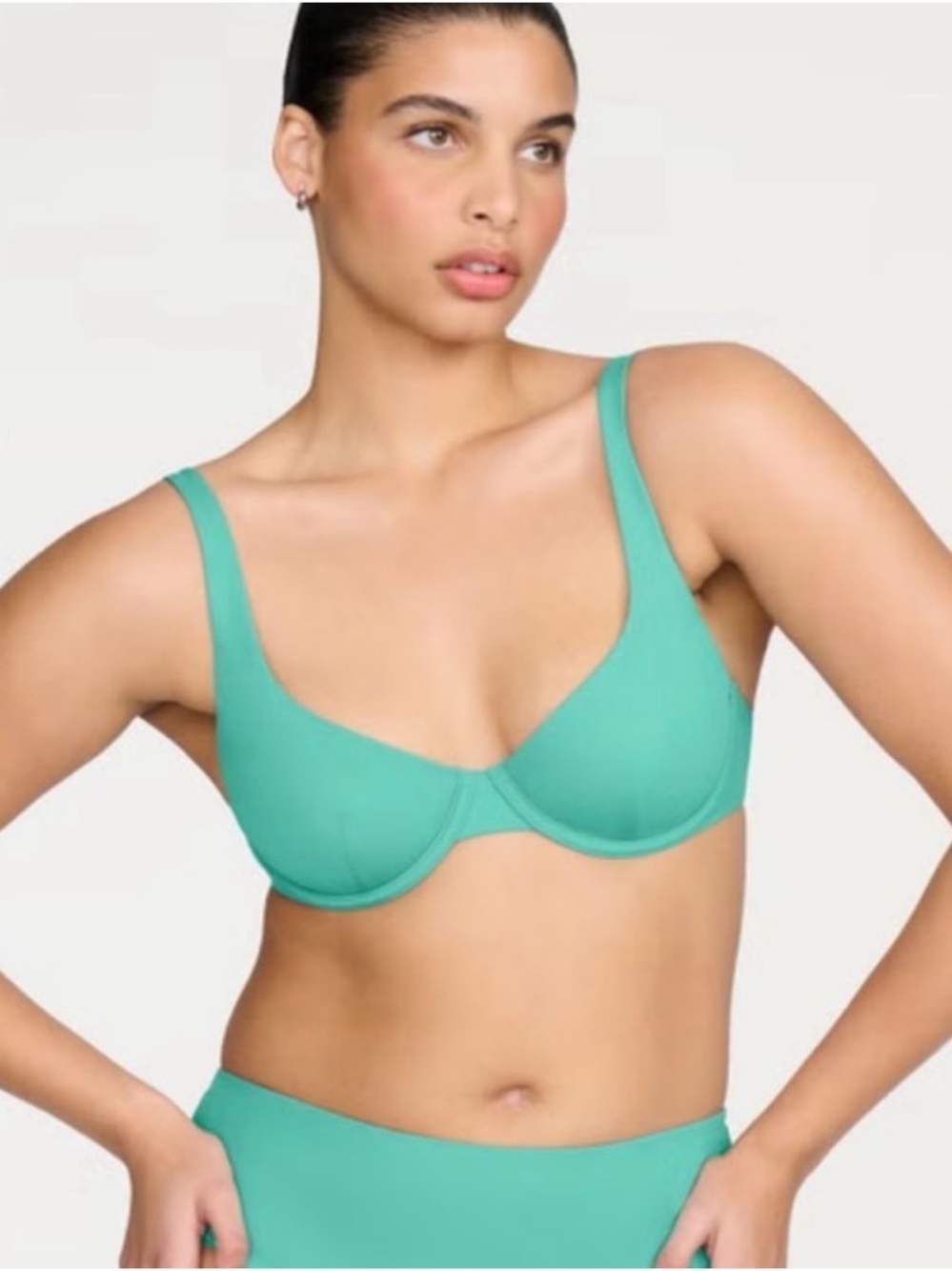 CUUP The Scoop Underwire Bikini Top in “tide” sz 32F
